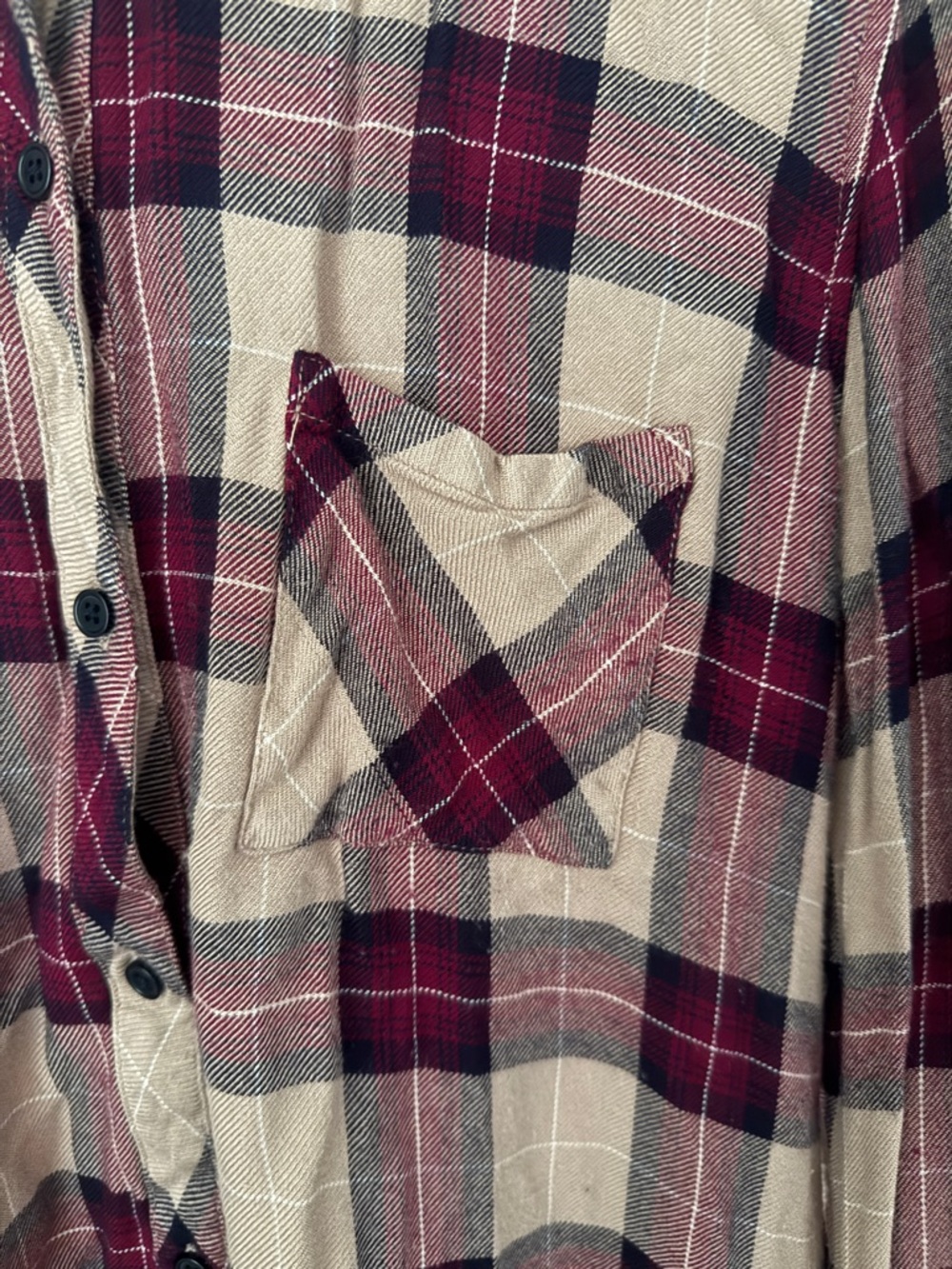 Rails Hunter Plaid Button Down in Port, Sand and Navy - Picture 3 of 9